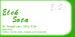 elek sota business card